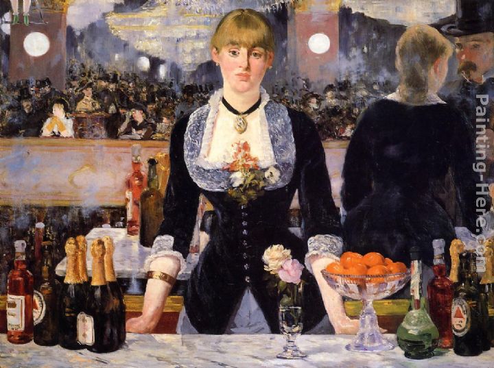 A Bar at the Folies-Bergere painting - Eduard Manet A Bar at the Folies-Bergere art painting